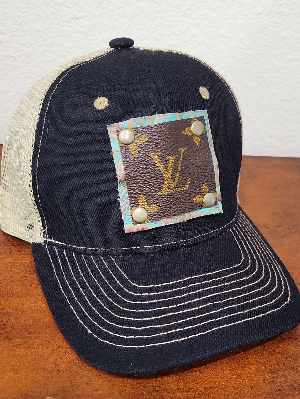 Upcycled Luxury LV Ballcap Hat